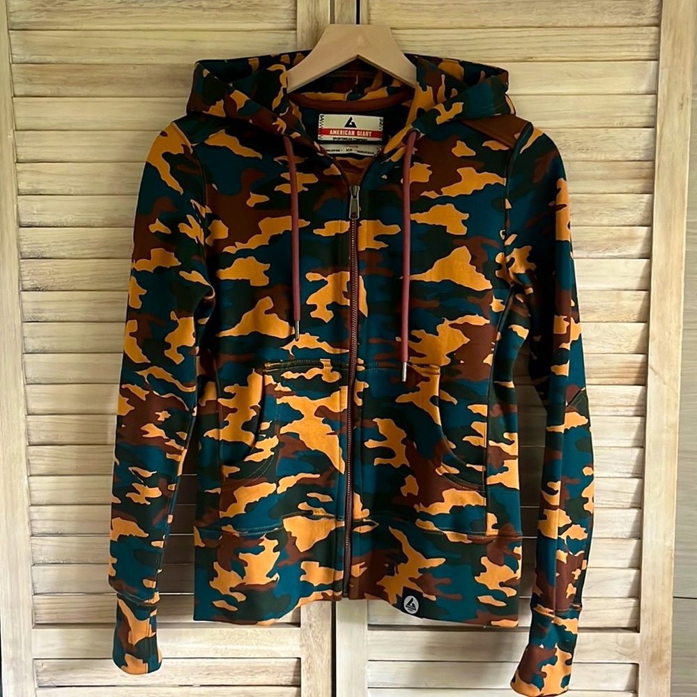 American Giant Spicy Camo Limited Edition Full Zip Classic Hoodie XS